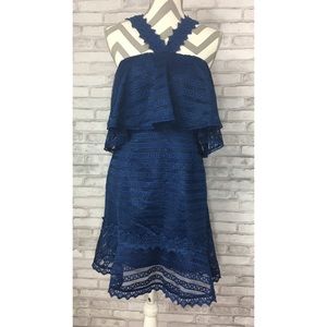 Foxiedox blue Lucy halter dress size L